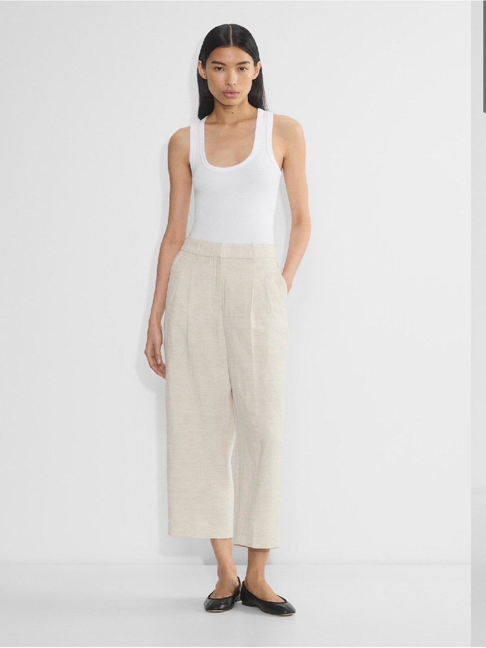 Aritzia The Effortless Pant™ Cropped - Natural Ecru